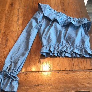 Tularosa Tops - Tularosa Polka Dot One Shoulder Top! Tularosa Tops - Tularosa Polka Dot One Shoulder Top!